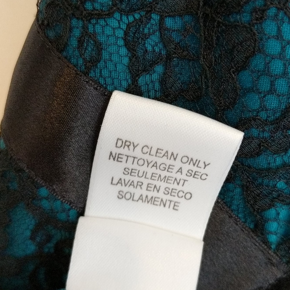 BCBG Dark Teal stretchy Strapless dress - Picture 8 of 8